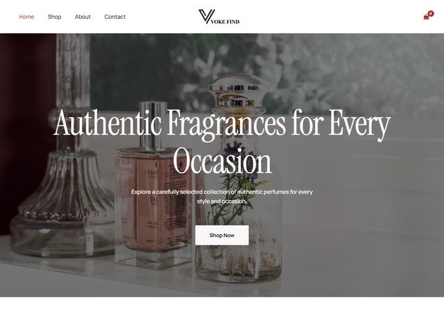 VokeFind fragrance e-commerce store